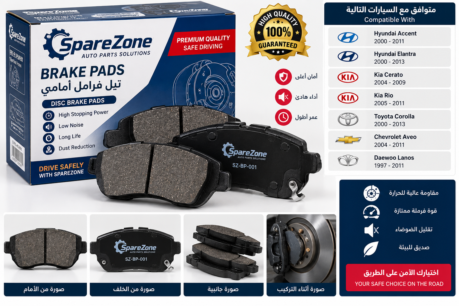 تيل فرامل أمامي – SpareZone Premium